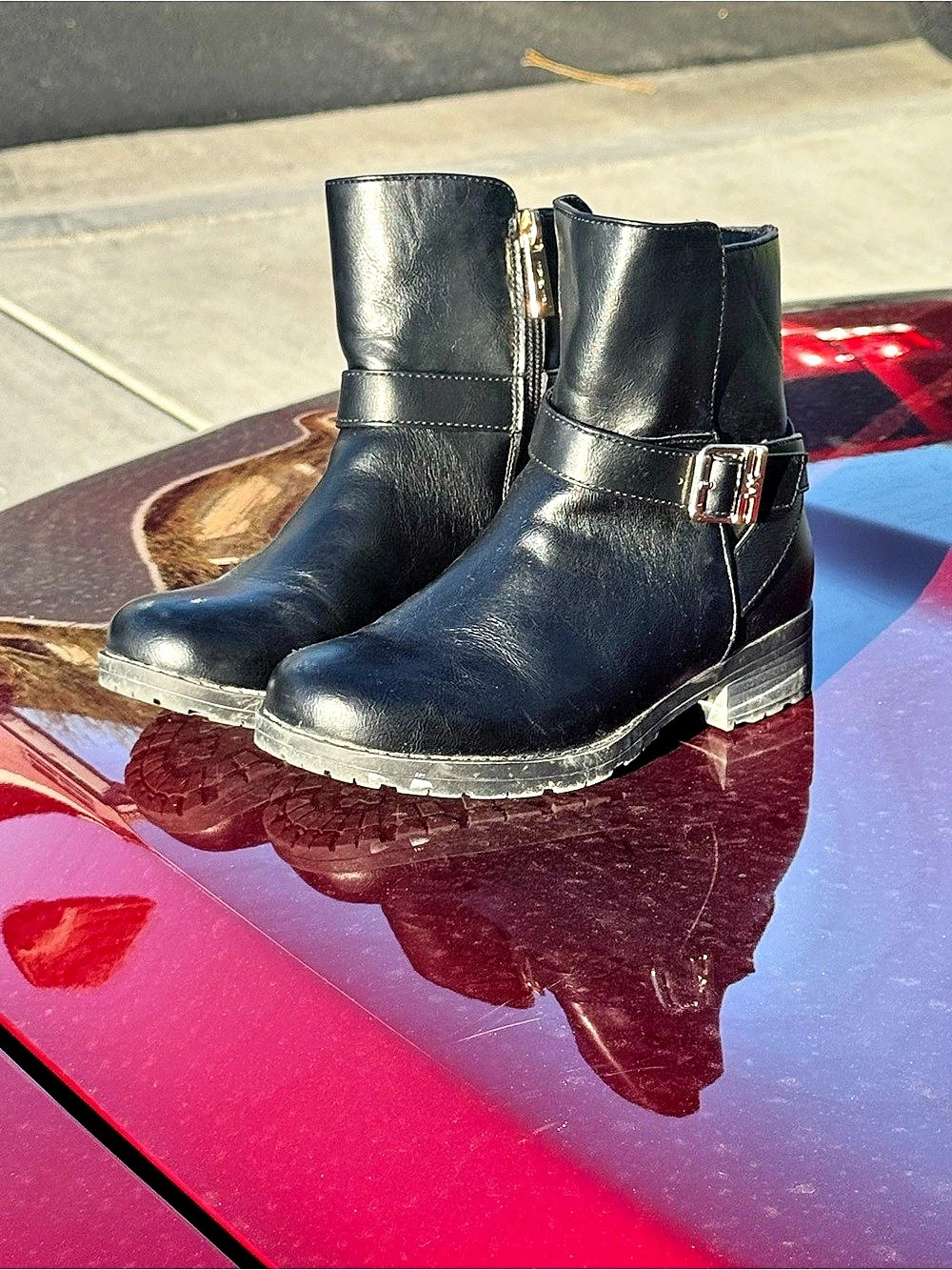 Michael Kors Black Buckle Ankle Boots